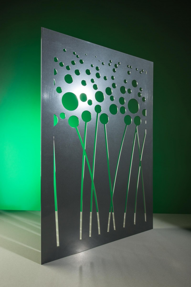 Revamp poppy field steel metal panel product shot